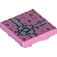 Tile Special 2 x 2 Inverted with Present and White Bow Print