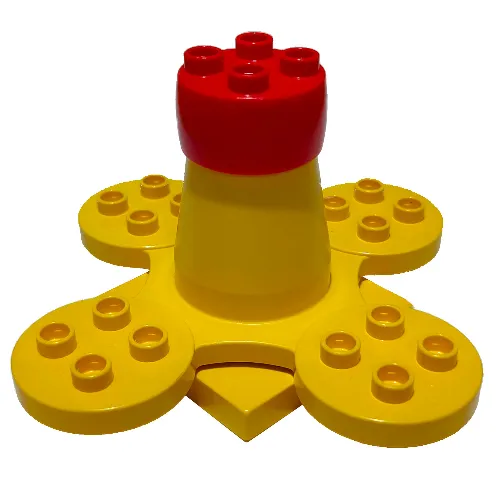 Duplo Merry-Go-Round with Red Cap and Four Seats, and 4 x 4 Base