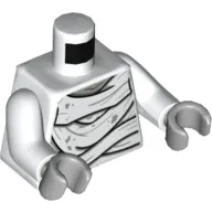 Torso Bandage Wrappings with Light Bluish Gray Stains print (Mummy), White Arms, Light Bluish Gray Hands