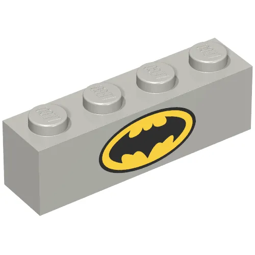 Brick 1 x 4 with Classic Batman Logo print