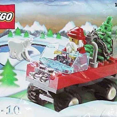 Santa In Truck with Polar Bear