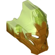 Large Figure Mask of Jungle with Marbled Trans-Bright Green Pattern