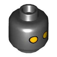 Minifig Head Jawa, Yellow Eyes Print [Blocked Open Stud]