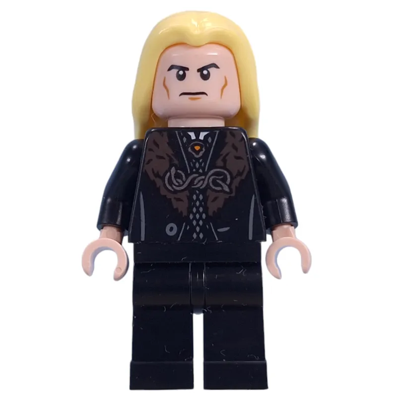 Lucius Malfoy, Black Robes with Dark Red Fur, Plain Legs