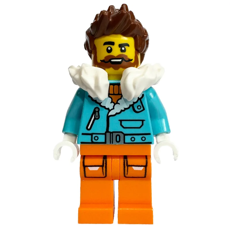 Arctic Explorer, Captain Nautilus, Medium Azure Jacket, Orange Legs, White Fur Collar