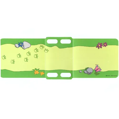 Duplo Playmat Roadway with Flowers, Rocks, Footprints, and Butterfly Print