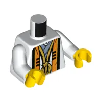 Torso, Robe, Black/Orange Trim, Sand Blue Shirt Print, White Arms, Yellow Hands
