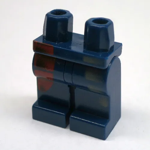 Hips and Dark Blue Legs with Dark Gray and Dark Red Pockets Print