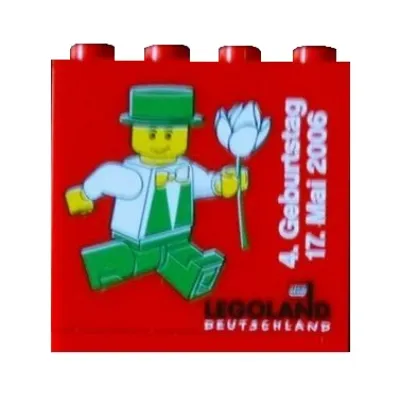 Brick 2 x 4 x 3 with 'LEGOLAND Deutschland Resort 4. Geburtstag 17. Mai 2006' Print