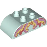 Duplo Brick 2 x 4 Curved Top with Octopus Tentacles Print