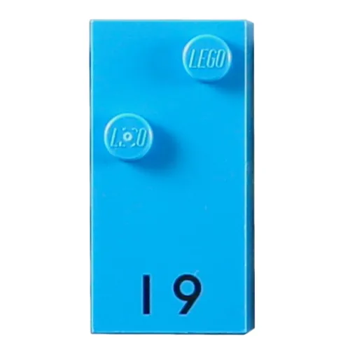 Braille Brick 2 x 4 with 2 Studs ⠊ and 'I 9' Print