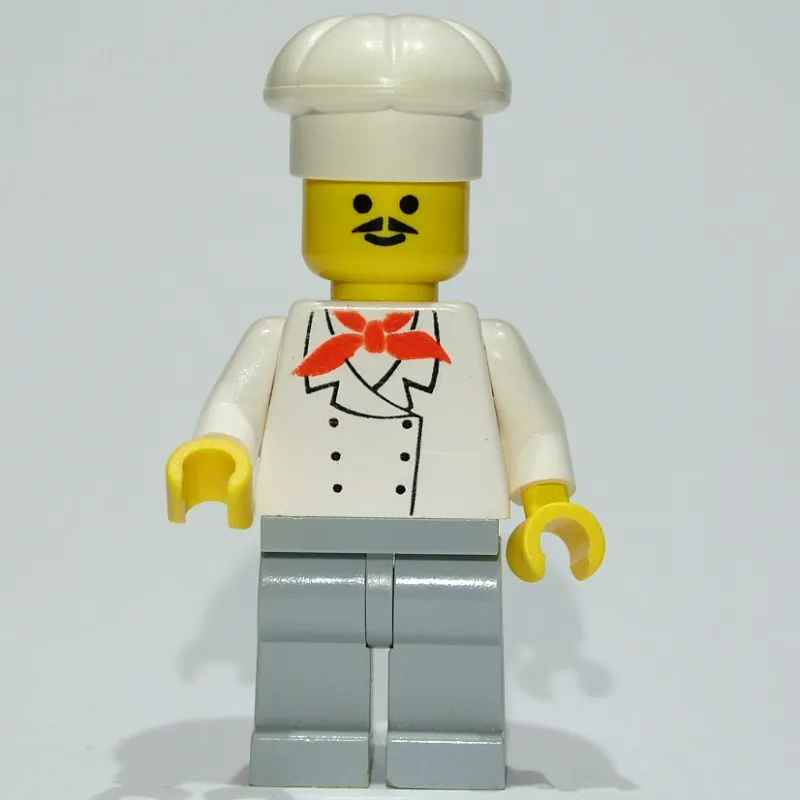 Chef, Red Neckerchief, Light Bluish Gray Legs, Moustache