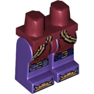 Hips and Dark Purple Legs with Copper Chains, Buckles on Knees and Bones on Feet Print