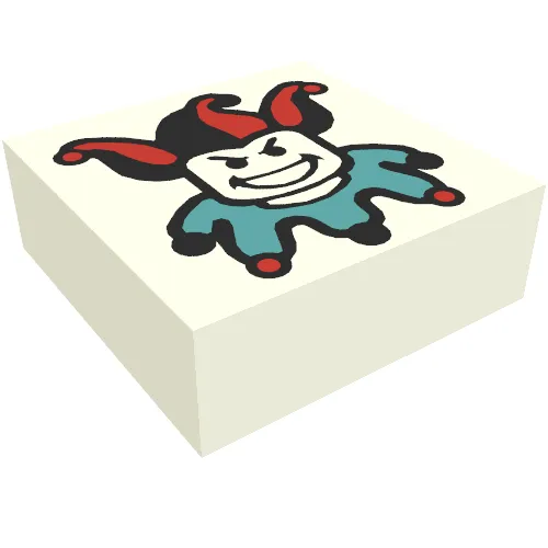 Tile 1 x 1 with Joker print