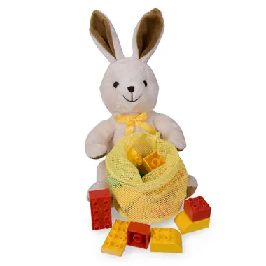 Plush Bunny with Bricks