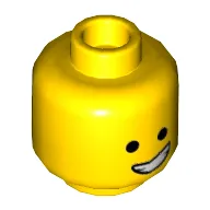 Minifig Head Emmet, Open Smile with Teeth / Scared Print