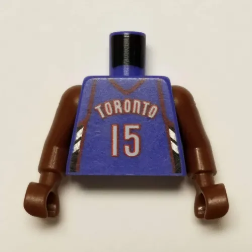 Torso Basketball Jersey, Toronto Raptors '15' (Road Jersey) Print, Long One Piece Arms Brown (NBA)