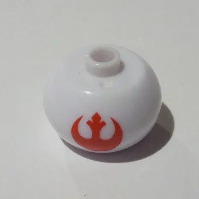 Pen Bead, Round Orb with Star Wars Rebel Symbol Print