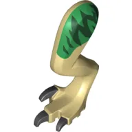 Animal Body Part, Dinosaur, Baryonyx Leg, Left with Dark Green and Green Markings, Black Claws