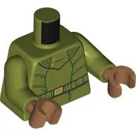 Torso, Hoody, Black Belt, Dark Green Trim print, Olive Green Arms, Medium Nougat Hands