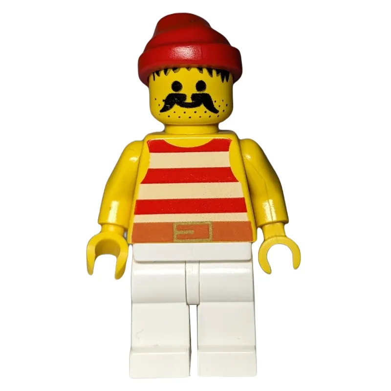 Pirate - Red Stripes, White Legs, Red Bandana, 3626b