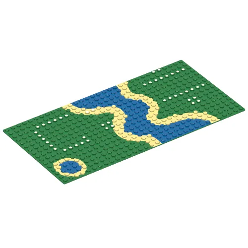 Baseplate 16 x 32 with River and Dots Print