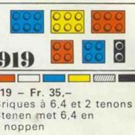 31 bricks with 2, 4 and 6 studs