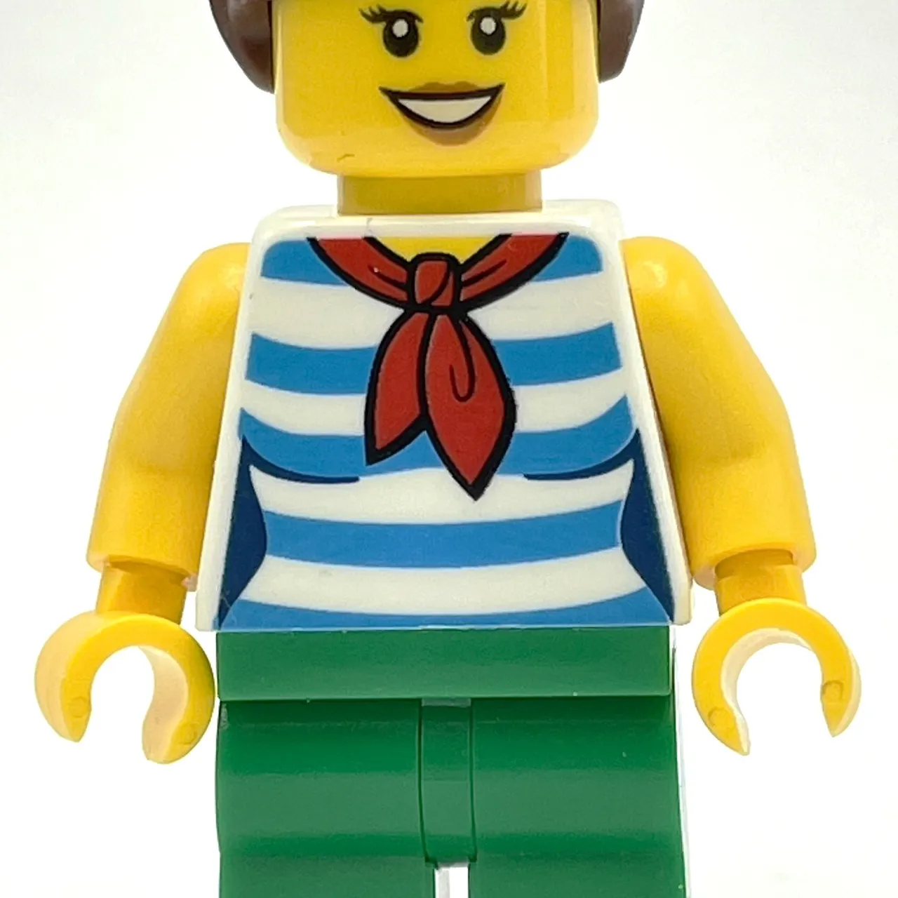 White Torso, Green Legs, Reddish Brown Hair, Female