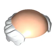 Hair, Bald Top with White Hair