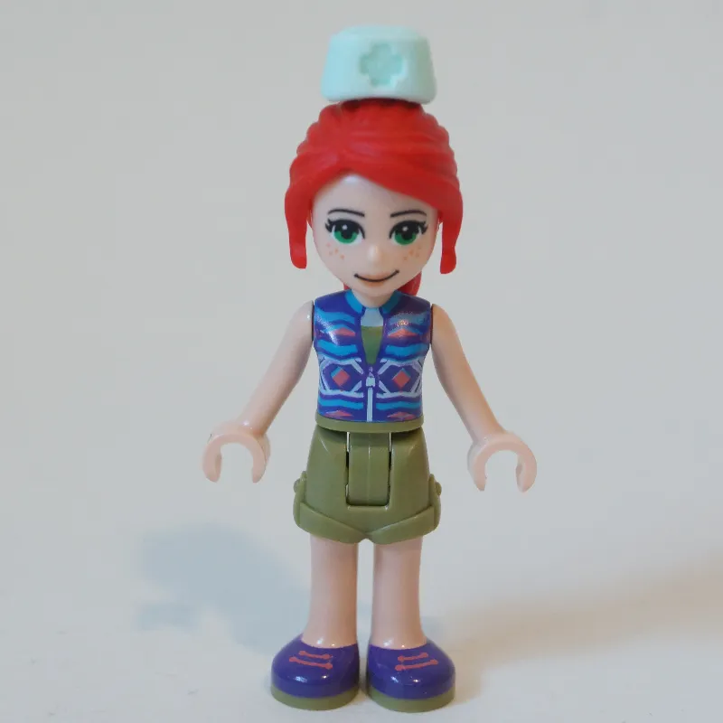 Mia - Dark Purple Top, Olive Green Skirt, Nurse Hat