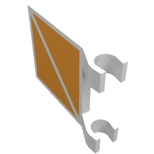 Flag 2 x 2 Square [Thin Clips] with Diver Down Stripe Print