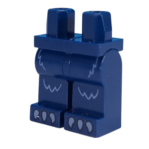 Hips and Dark Blue Legs with Fur, Sand Blue Claws print