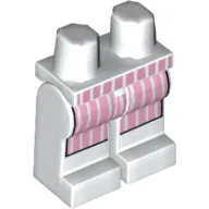 Hips and White Legs with Pink Apron with White Stripes Print