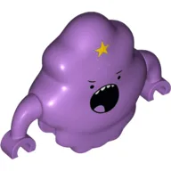 Minifig Creature Body - Star on Head - Small Black Eyes and Large Circle Mouth with Teeth print - Lumpy Space Princess