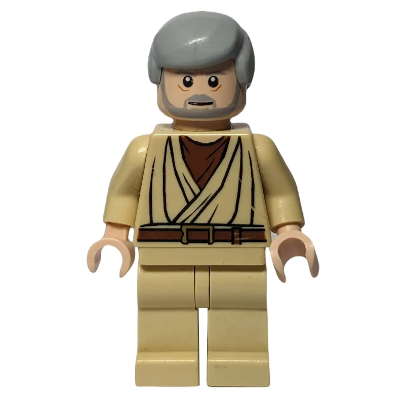 Obi-Wan Kenobi, Old, Tan Robes, Hair, White Pupils, Gray Beard, 3626cpr0638
