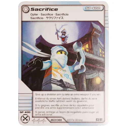 Trading Card, Ninjago Deck #1: 63 - Sacrifice - International Version