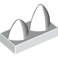 Tile Special 1 x 2 with Two Vertical Teeth / Tooth