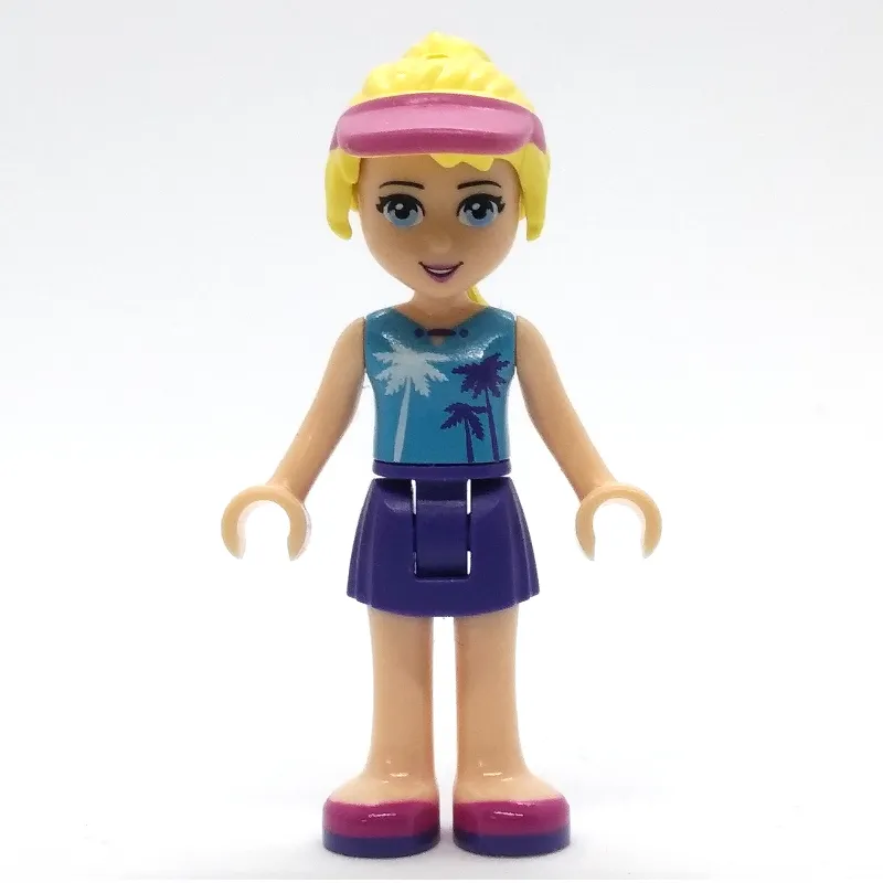 Stephanie - Medium Azure Top, Dark Purple Skirt