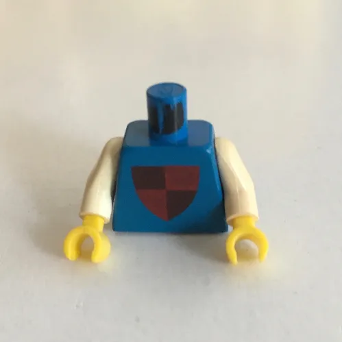 Torso Classic Shield Quartered Red/Blue Print, White Arms, Yellow Hands