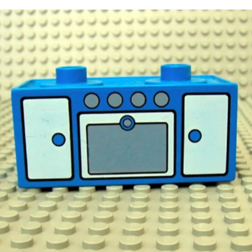 Duplo Oven Range with 2 Top Studs and Doors Print