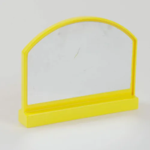 Duplo Panel 6 x 1 x 4 with Curved Top, Silver Mirror Sticker (Pre-applied)