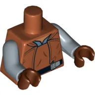 Torso Jacket with Black Belt Print (Captain Panaka), Sand Blue Arms, Reddish Brown Hands