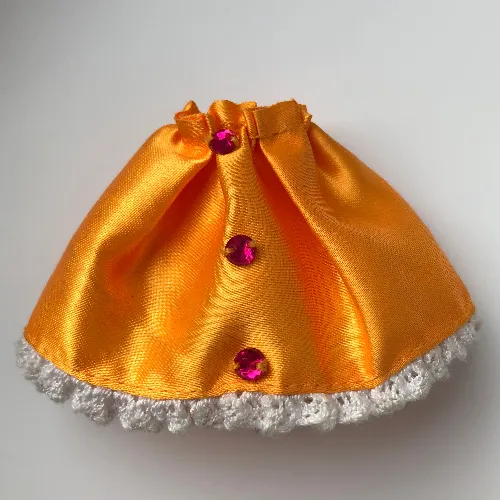 Belville, Skirt, Satin with Jewels and Lace Trim