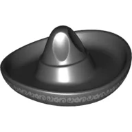 Hat Sombrero with Silver Ornate Narrow Trim Print