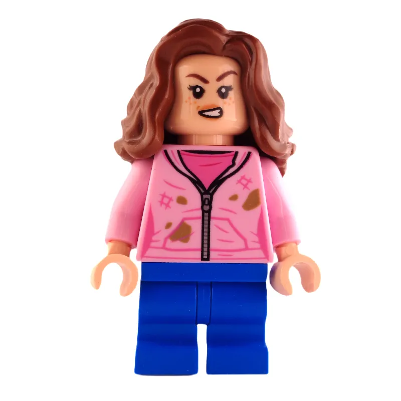 Hermione Granger, Bright Pink Hoodie over Dark Pink Shirt, Medium Legs, Angry
