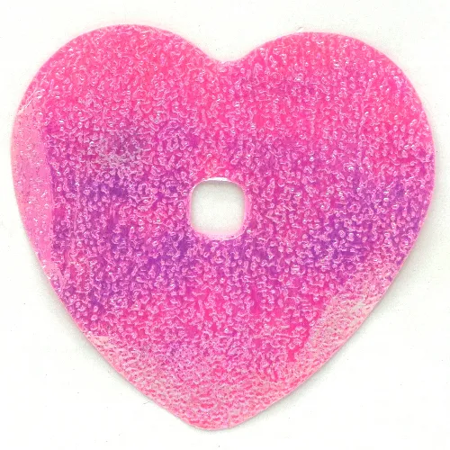 Clikits Icon Accent, Heart, Foil 6 3/4 x 6 3/4 with Textured Iridescent Surface