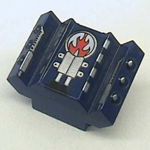 Brick Sloped 2 x 2 No Studs with Angled Side Block Extensions and Rip Print