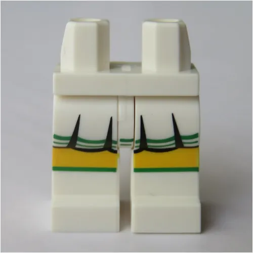 Hips and White Legs with Green and White Short Skirt and White Shoes Print