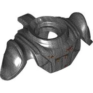 Minifig Neckwear Armor Shoulder Pads with Clip on Back and Armor, Rust Stains print
