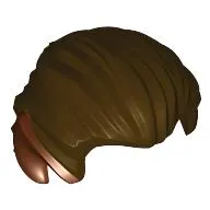 Hair Swept Back with Pointy Ears Reddish Brown Print